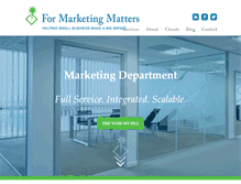 Tablet Screenshot of formarketingmatters.com